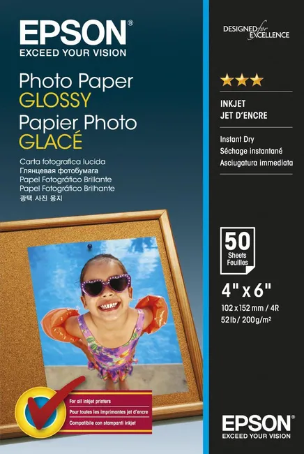 Hârtie fotografică Epson Photo Paper Glossy, А6