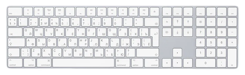 Tastatură Apple Magic Keyboard with Numeric Keypad, Fără fir, Alb