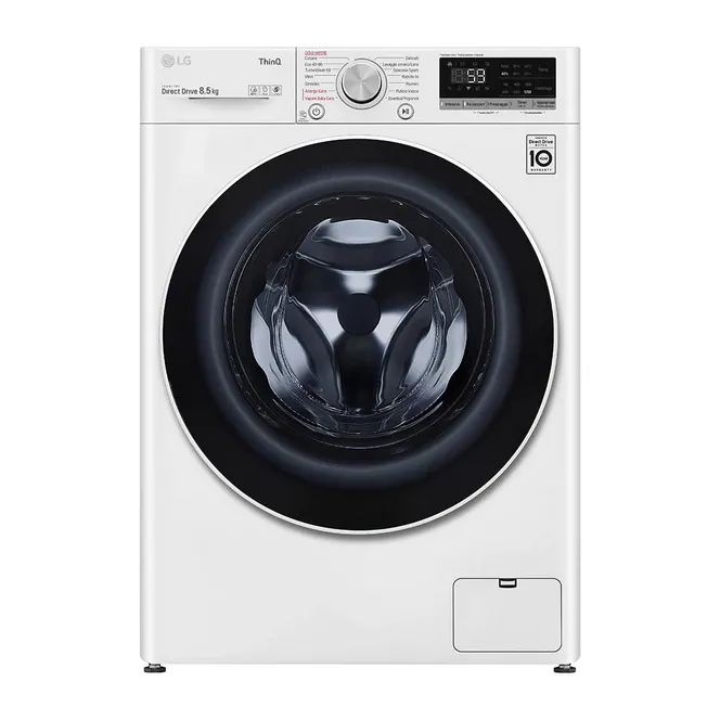 Mașină de spălat LG F2WV5S8S0E, 8,5kg, Alb