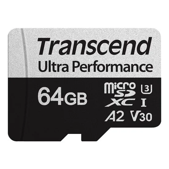 .64GB MicroSD (Class 10) UHS-I (U3),+SD adapter, Transcend 