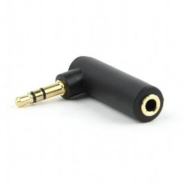 Audio Adaptor Cablexpert A-3.5M-3.5FL, 3.5mm 3-pin (F) - 3.5mm 3-pin (M), Negru
