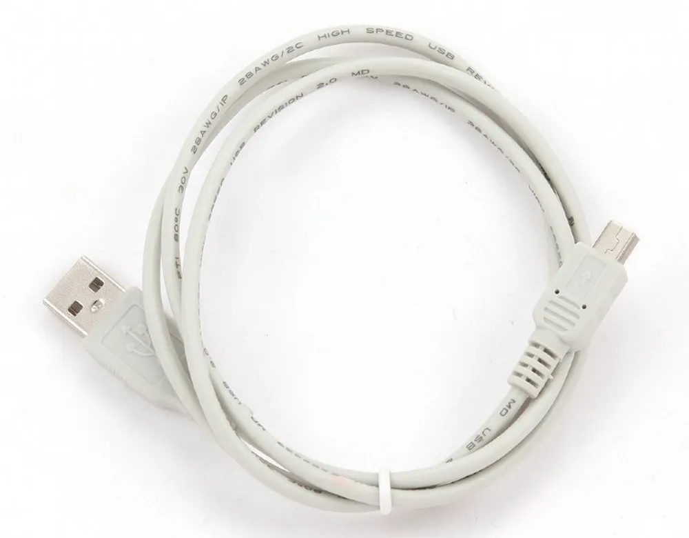 Cablu încărcare și sincronizare Cablexpert CC-USB2-AM5P-3, USB Type-A/USB Type-B, 0,9m, Alb