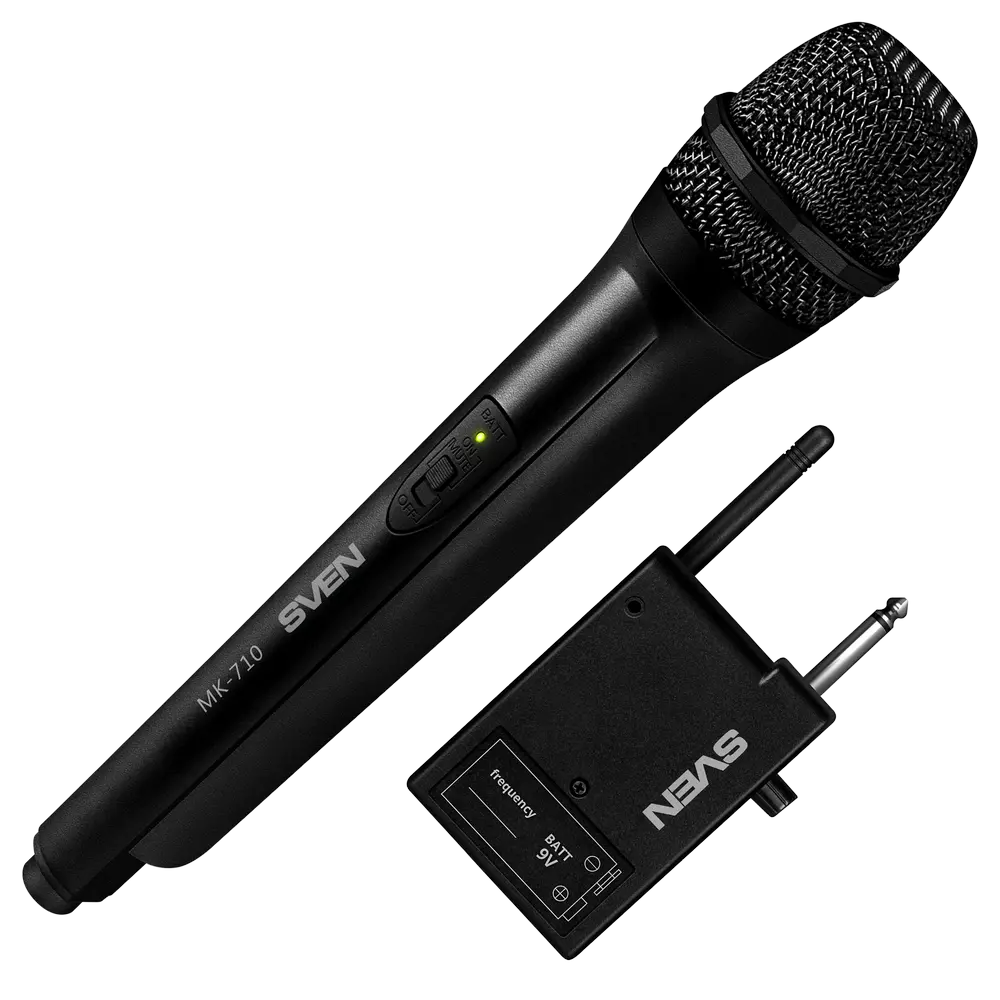 Microfon Karaoke SVEN MK-710, Fără fir, Negru