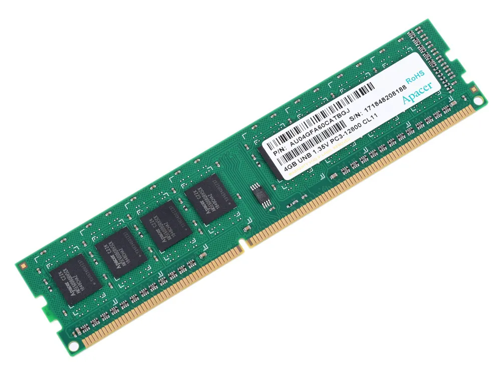 Memorie RAM Apacer AU04GFA60CATBGJ, DDR3 SDRAM, 1600 MHz, 4GB, AU04GFA60CATBGJ