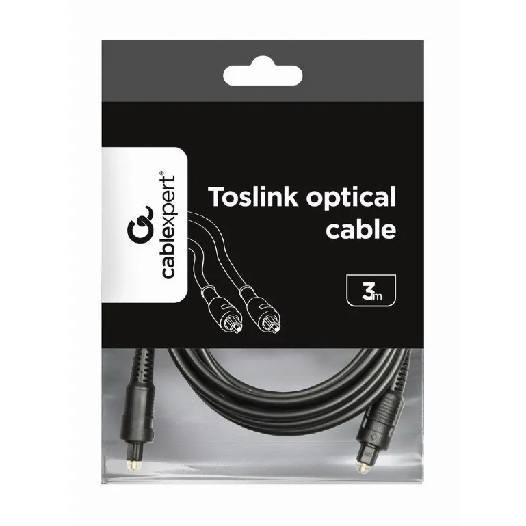 Cablu audio Cablexpert CC-OPT-3M, Toslink - Toslink, 3m, Negru