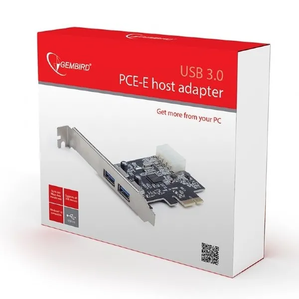 Placă de extensie PCI-Express Gembird UPC-30-2P, Negru