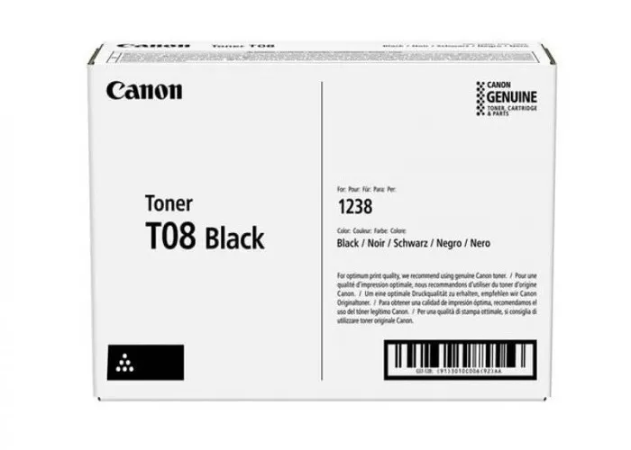 Cartuș pentru imprimantă Canon T08 Black, pentru i-Sensys X 1238i