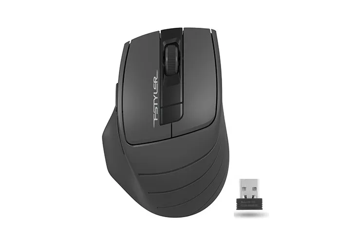 Wireless Mouse A4Tech FG30S Silent, 1000-2000 dpi, 6 buttons, Ergonomic, 1xAA, Grey