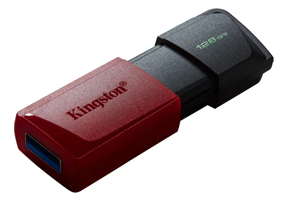 128GB USB3.2 Flash Drive Kingston DataTraveler Exodia M (DTXM/128GB), Black-Red, Plastic, Slider Cap