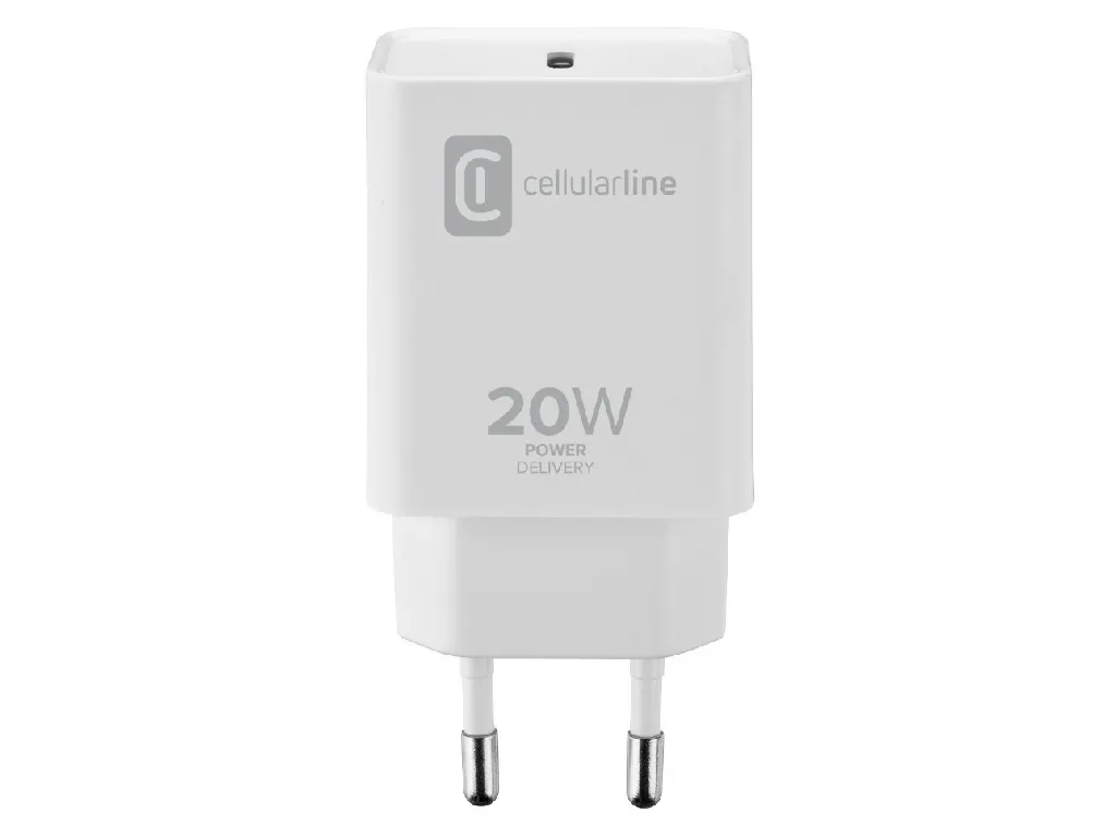 Încărcător Cellularline USB-C Charger 20W, 20W, Alb