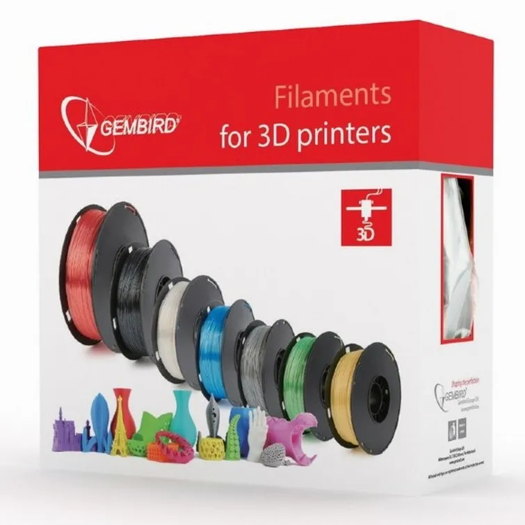 Filament pentru imprimantă 3D Gembird 3DP-ABS1.75-01-TR, ABS, Transparent , 1.75 mm, 1kg