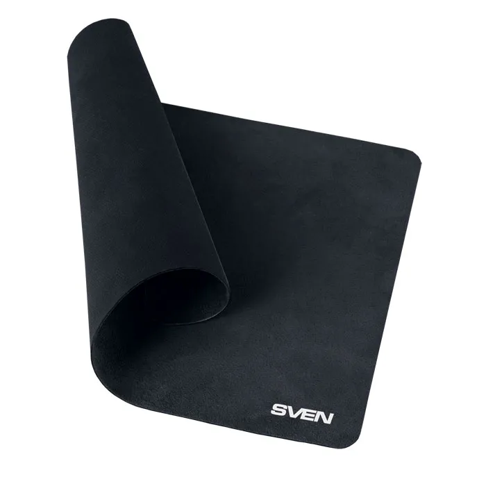 Mouse Pad SVEN HP, 300 x 225 x1mm, Ultrathin flock fabric, Rubberized non-slip base, Black