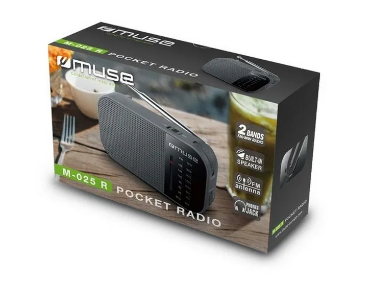 Radio portabil MUSE M-025 R, Negru
