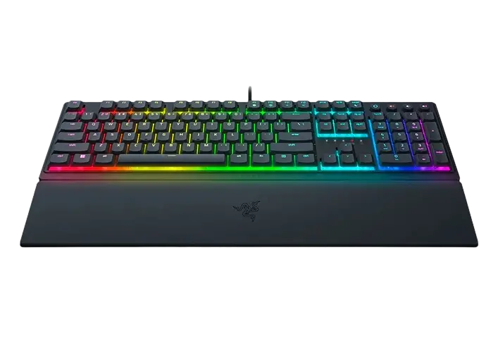 Gaming Keyboard Razer Ornata V3, Silent Membrane Switches, Low-profile Keys, RGB, US Layout, USB 