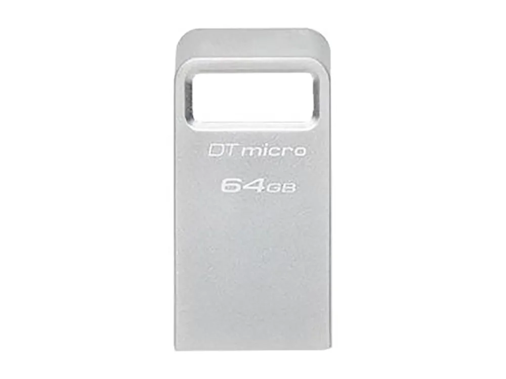  64GB USB3.2 Flash Drive Kingston DataTravaler Micro (DTMC3G2/64GB), Premium Metal Case (R:200MB/s)