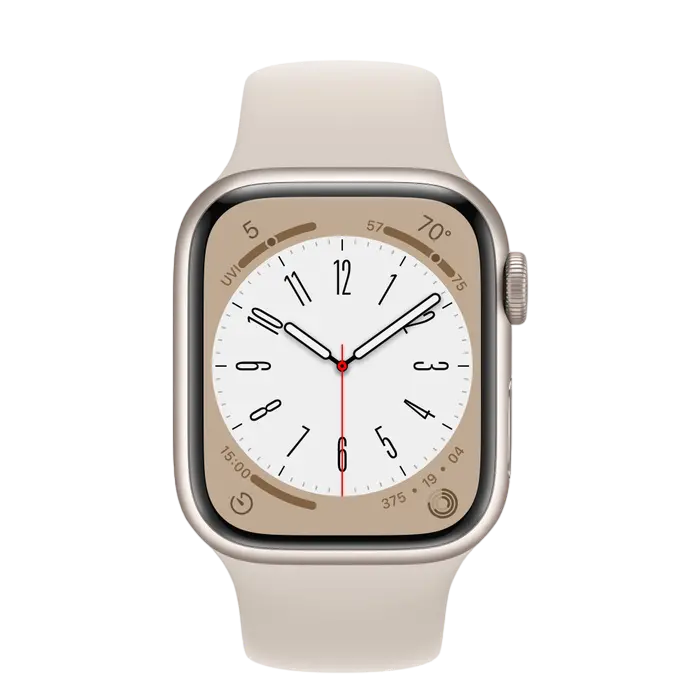 Ceas inteligent Apple Watch Series 8 GPS, 41mm, Starlight