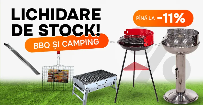 Lichidare de stoc la articole pentru BBQ și camping!