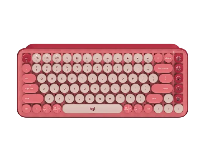 Tastatură Logitech POP Keys, Fără fir, Roz
