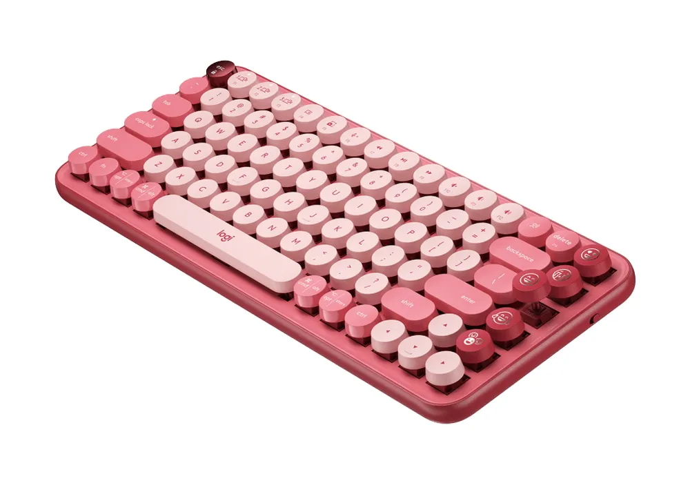 Tastatură Logitech POP Keys, Fără fir, Roz