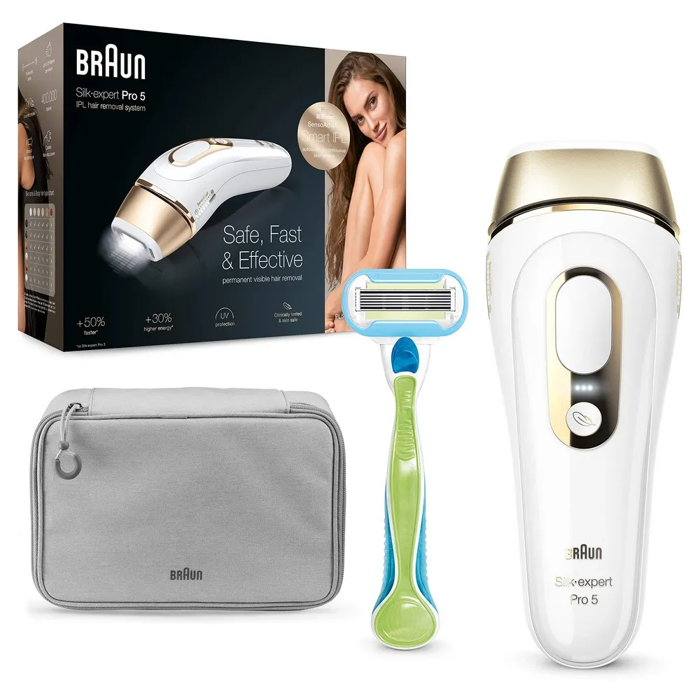 Fotoepilator BRAUN PL5014, Alb/Auriu