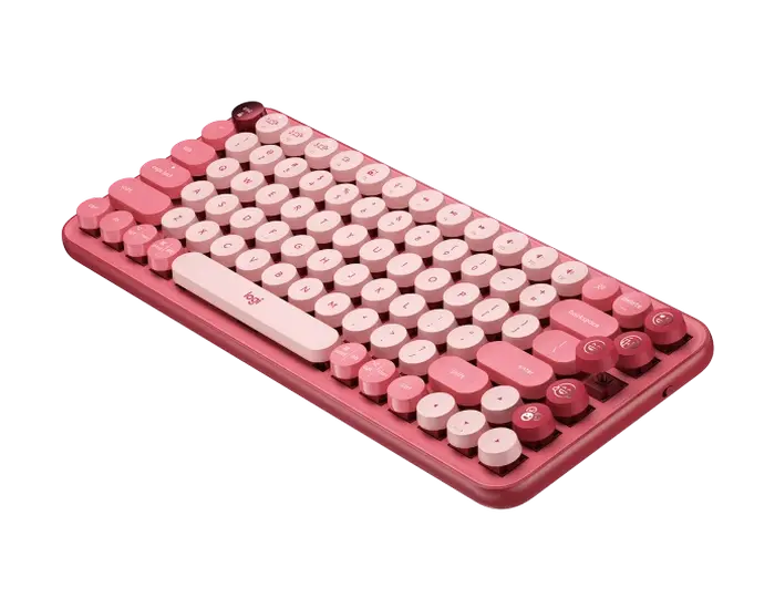 Tastatură Logitech POP Keys, Fără fir, Roz