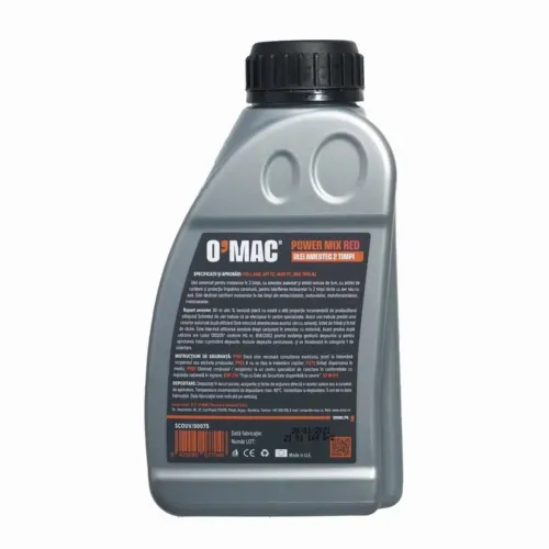 Ulei 2T O'Mac 2T MIX 600ML (Rosu)