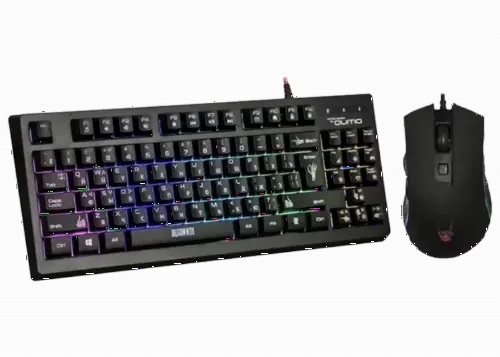 Set Tastatură + Mouse QUMO Pandemonium, Cu fir, Negru