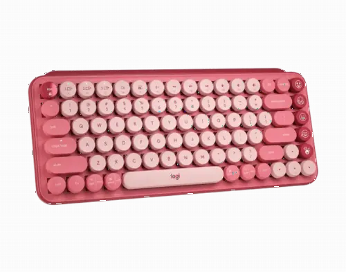 Tastatură Logitech POP Keys, Fără fir, Roz