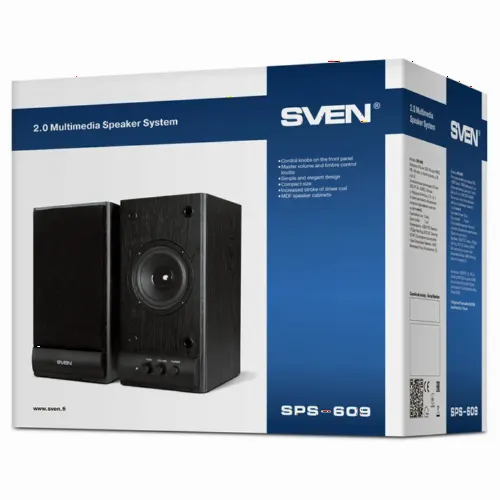 Boxe pentru calculator 2.0 SVEN SPS-609, Negru