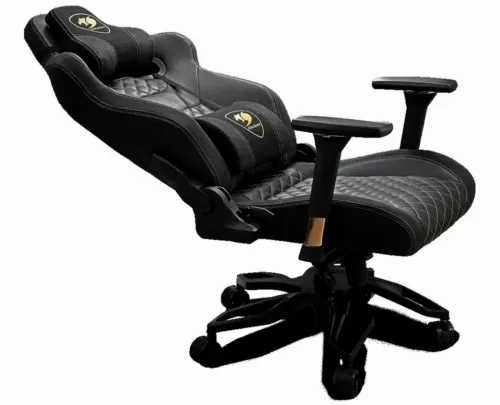 Игровое кресло Cougar Armor Titan Pro, ПВХ Кожа, Черный/Золотой