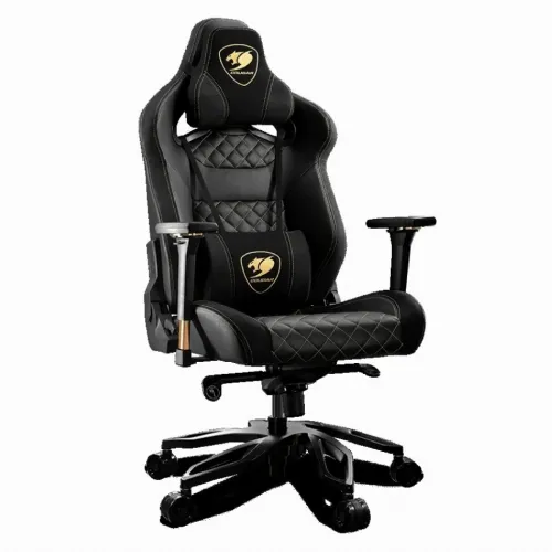 Игровое кресло Cougar Armor Titan Pro, ПВХ Кожа, Черный/Золотой