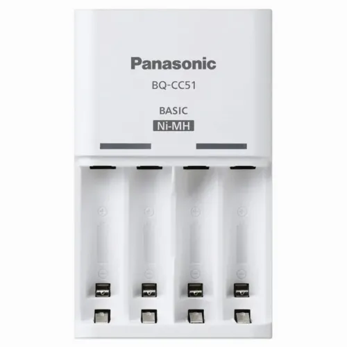 Încărcător Acumulatori Panasonic BQ-CC51E, Alb