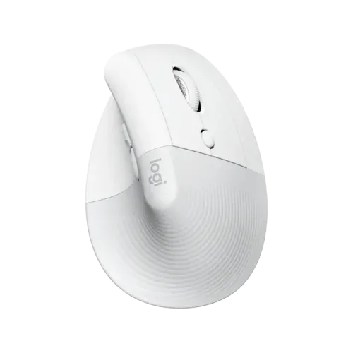 Mouse Wireless Logitech Lift Vertical, Alb