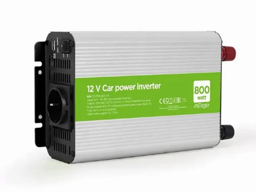 Автомобильный инвертор Energenie EG-PWC800-01, 800Вт, Серебристый