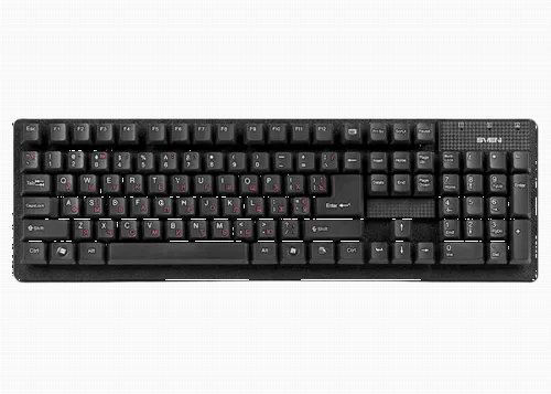 Tastatură SVEN Standard 301, Cu fir, Negru