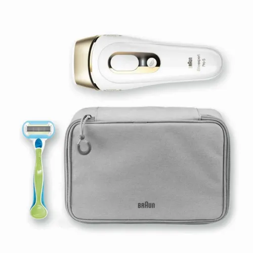 Fotoepilator BRAUN PL5014, Alb/Auriu