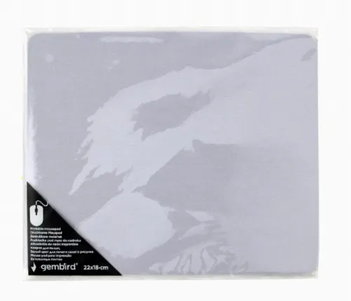 Mouse Pad Gembird MP-PRINT-S, 220mm x 180mm, Alb