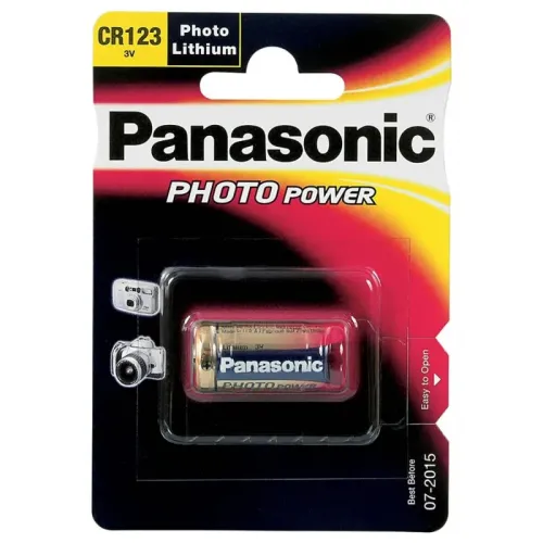 CR123A  Panasonic "PHOTO Power" 3V, LITHIUM, Blister*1, CR-123AL/1BP