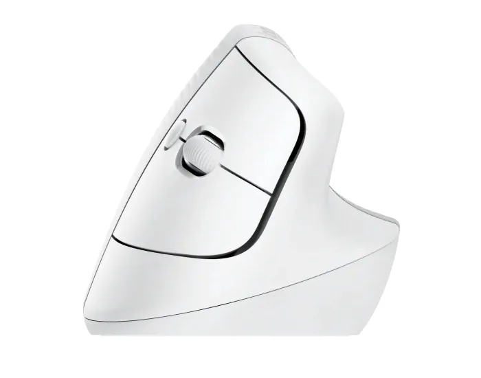 Wireless Mouse Logitech Lift Vertical, Optical, 400-4000 dpi, 6 buttons, 1xAA, BT/2.4 Ghz, White