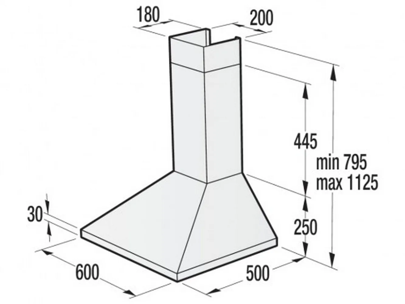 Hota Cupol Gorenje WHC 623 E14X, Argintiu