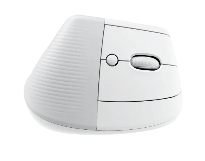 Wireless Mouse Logitech Lift Vertical, Optical, 400-4000 dpi, 6 buttons, 1xAA, BT/2.4 Ghz, White