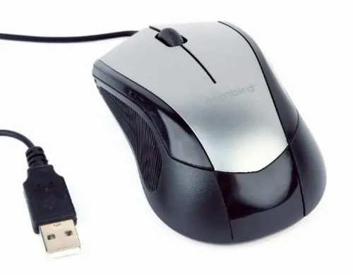 Mouse Gembird MUS-3B-02-BG, Negru/Gri