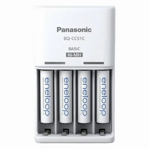 Încărcător Acumulatori Panasonic BQ-CC51C, Alb