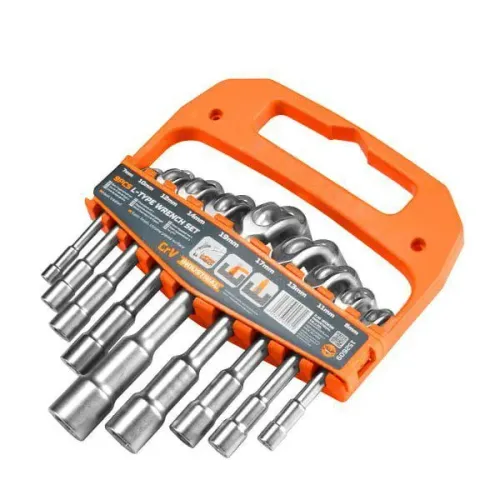 Set de 9 chei tubulare cu cot tip L Wokin 7-19 mm (Industrial)