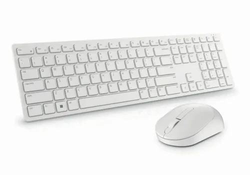 Set Tastatură + Mouse DELL KM5221W, Fără fir, Alb