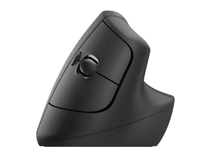 Wireless Mouse Logitech Lift Vertical, Optical, 400-4000 dpi, 6 buttons, 1xAA, BT/2.4 Ghz, Black