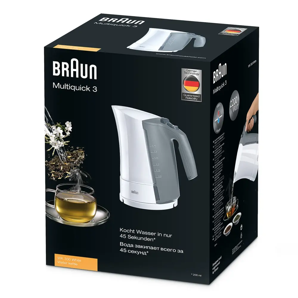 Fierbător electric BRAUN WK300 White, Alb