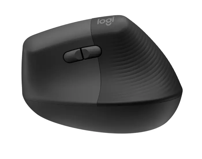 Wireless Mouse Logitech Lift Vertical, Optical, 400-4000 dpi, 6 buttons, 1xAA, BT/2.4 Ghz, Black