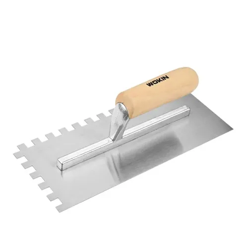 Gletiera zimtata cu maner din lemn WOKIN 280×120mm