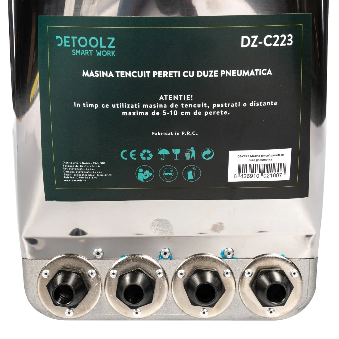 Masina de tencuit pneumatica Detoolz (Cu duze) — 4